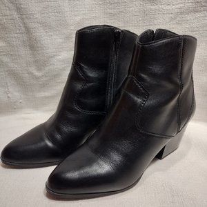 🌎 Aldo || 2.5" Marecchia Black Leather Ankle Bootie